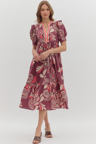 Fun Days Ahead Dress In Plum