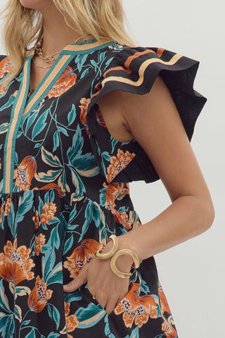 No Longer Afraid Midi Dress in Black