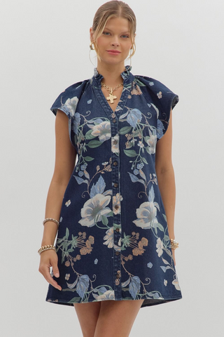Eyes Of Beauty Dress In Denim