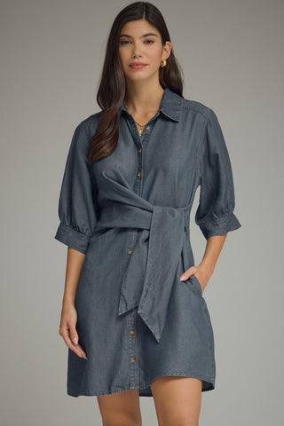 Learning About Us Dress in Dark Denim