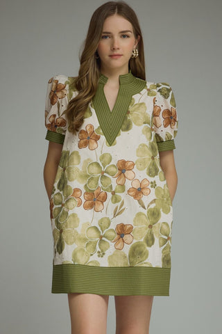 In The Valley Dress in Olive
