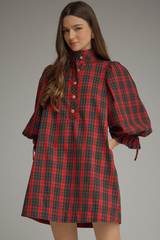 More To The Season Dress in Red