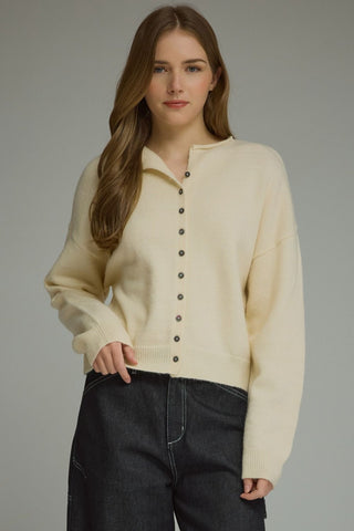 Easy Wins Cardigan in Cream