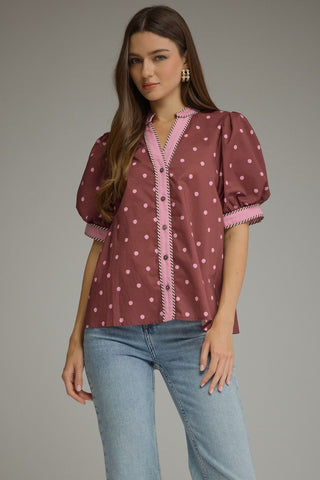 Last Resort Top in Burgundy