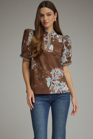 One Step Forward Top in Chocolate
