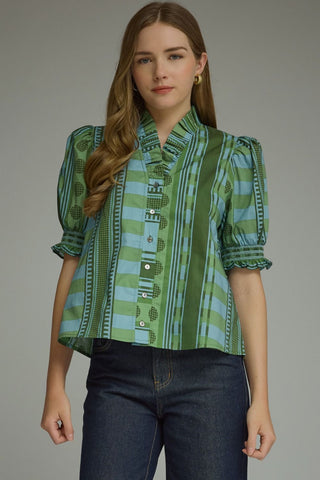 Headed Your Way Top in Olive