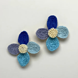 Power Of The Flowers Earrings in Blue