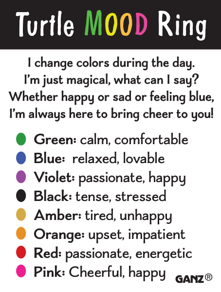 Dark blue mood ring infomercial color