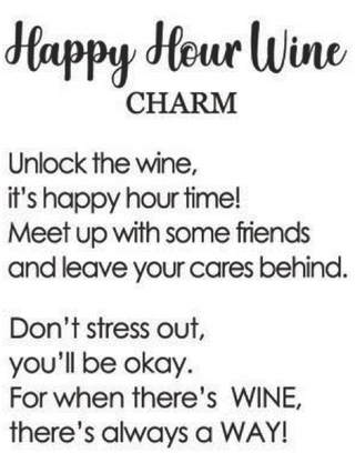 Happy Hour Wine Pocket Charm