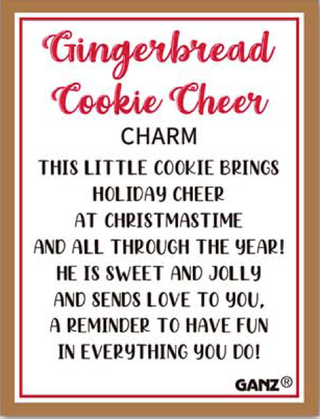 Gingerbread Cookie Cheer Pocket Charm