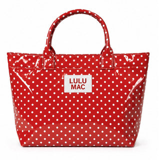 Lulu Mac Tote Bag in Red/White Dot