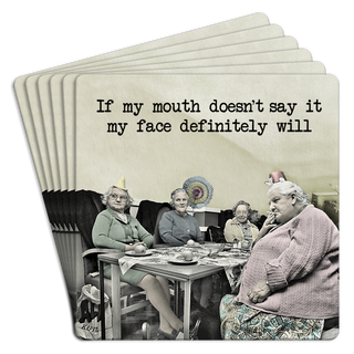 Bar Coaster pack of 6 | If my mouth doesn't say it