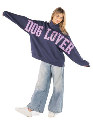 Dog Lover Mock Neck Pullover