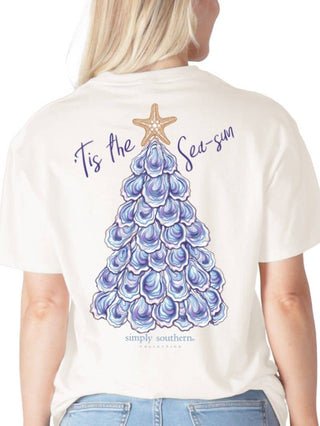 Tis The Sea-Sun Short Sleeve T-Shirt In Oyster