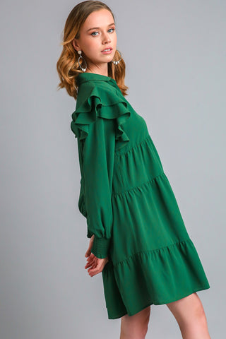 Lista Dress In Hunter Green