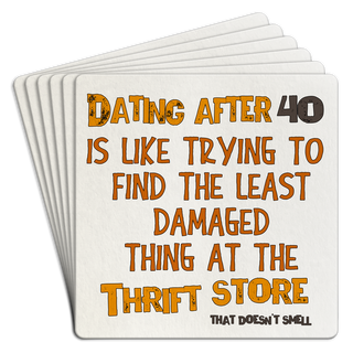 Bar Coaster Pack of 6| Dating after 40