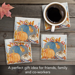 Denim Harvest Absorbent Tumbled Tile Coaster 4pk