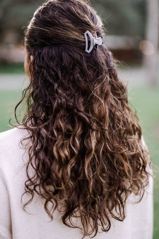 Open Hair Clip | Tiny | Silver Flames