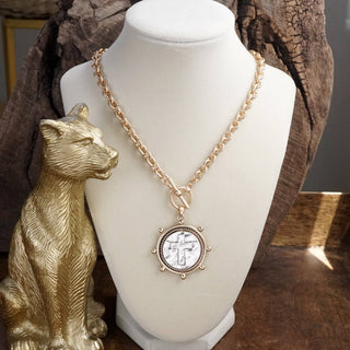 Cross Coin Chain Necklace