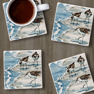 "Rockhampton Sandpipers"  Tumbled Tile Coaster 4pk