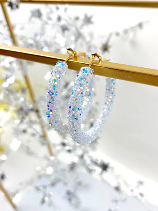Carley Glitter Hoops