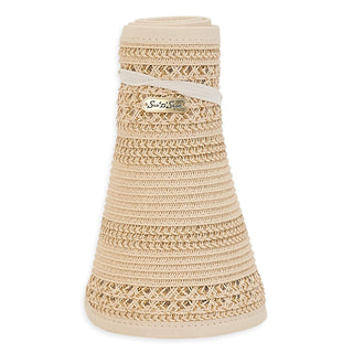 Trinity Paper Braid Roll Up Visor in Natural