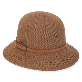 Arya Poly Braid Bucket Hat in Brown