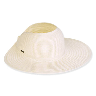 Fun In The Sun Paperbraid Visor in Ivory