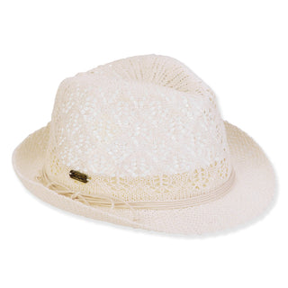 Stop The Music Fedora in White