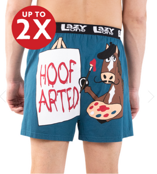 Hoof Arted Men's Horse Funny Boxer