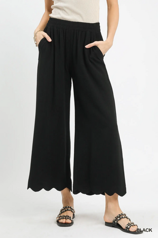 Afternoon Ease Wide Leg Pants In Black