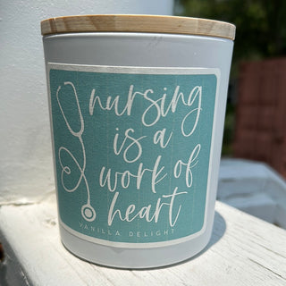 Nursing is a Work of Heart Vanilla Scented Candle