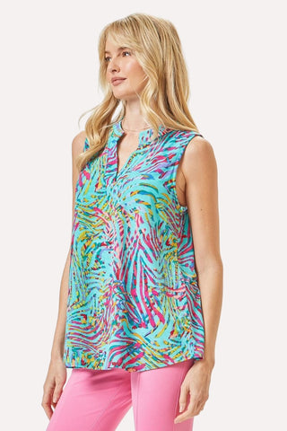 Teal Tropics Lizzy Tank