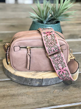 Around Town Crossbody Bag in Blush