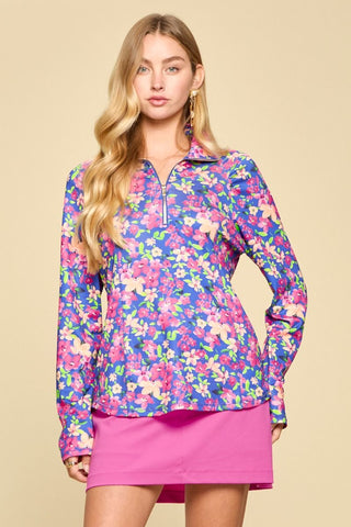 Eden's Garden Top in Royal Multi