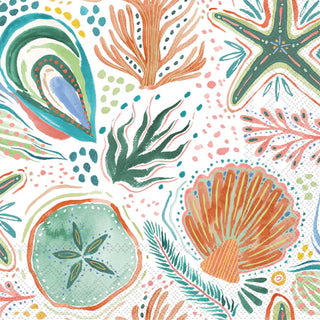 Coastline Oyster Allover Cocktail Napkins