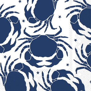 Navy Crabs Cocktail Napkins