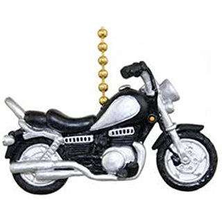 Black Motorcycle Fan Pull