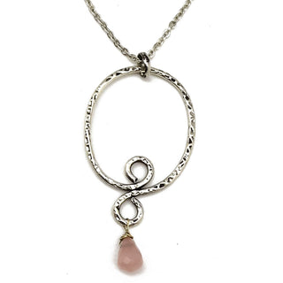 Oval & Rose Quartz Banjara Necklace