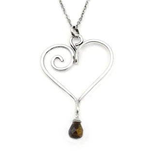 Heart & Tiger Eye Banjara Necklace