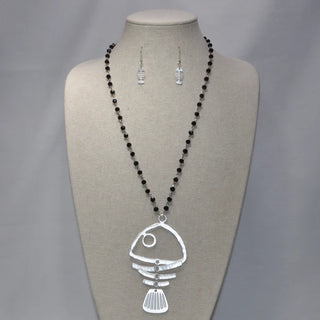 Go Fish Necklace Set in Silver