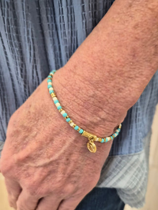 Sea Spray Stretch Bracelet In Teal/Wave