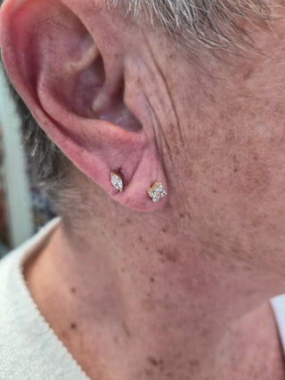 Sparkly Clover Stud Earrings Set