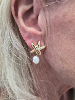 Starfish Pearl Earrings