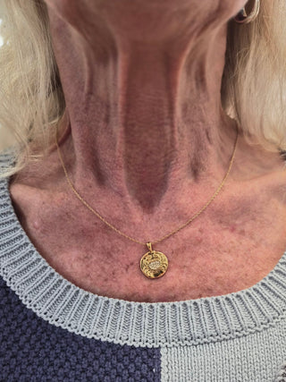 Snow Crab Medallion Necklace