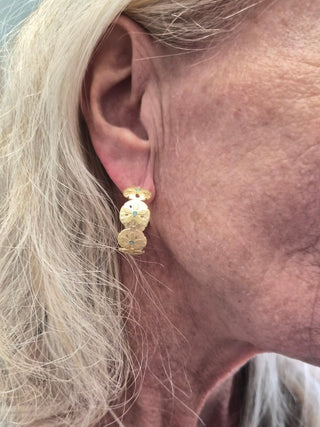 Sand Dollar Hoop Earrings