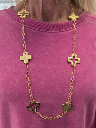 Long Cross Chain Necklace