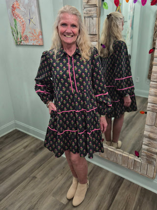 Roadside Garden Dress In Black