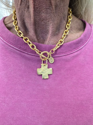 Susan Shaw Cross Toggle Necklace