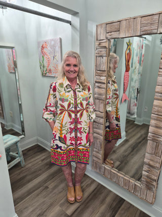Time In The Wild Dress in Coral Island